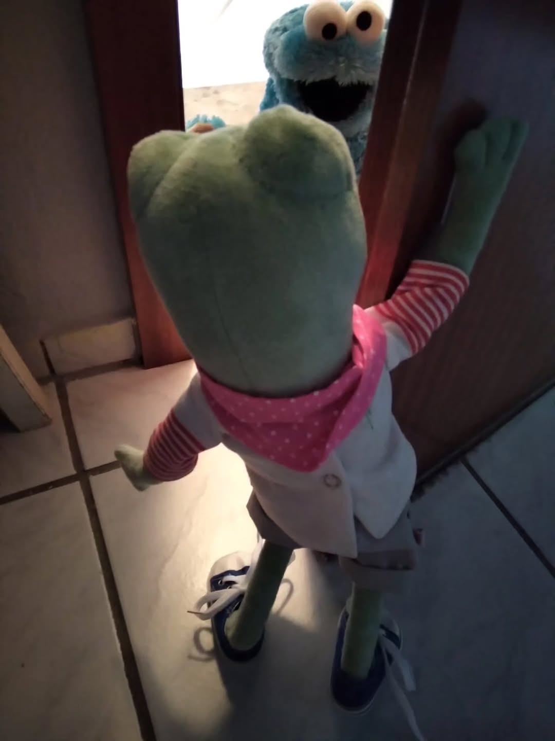 Nanu, wer ist denn da bei Frogbert zu Besuch? Krümel fordert natürlich sofort Cookies und Frogbert muss erstmal einkaufen gehen, bevor sie gemeinsam futtern können...🤪🐸💚🤗

#spassmitfröschen #frogsofinstagram #plushiesallovertheworld #plüschiesaufinstagram #frogbert