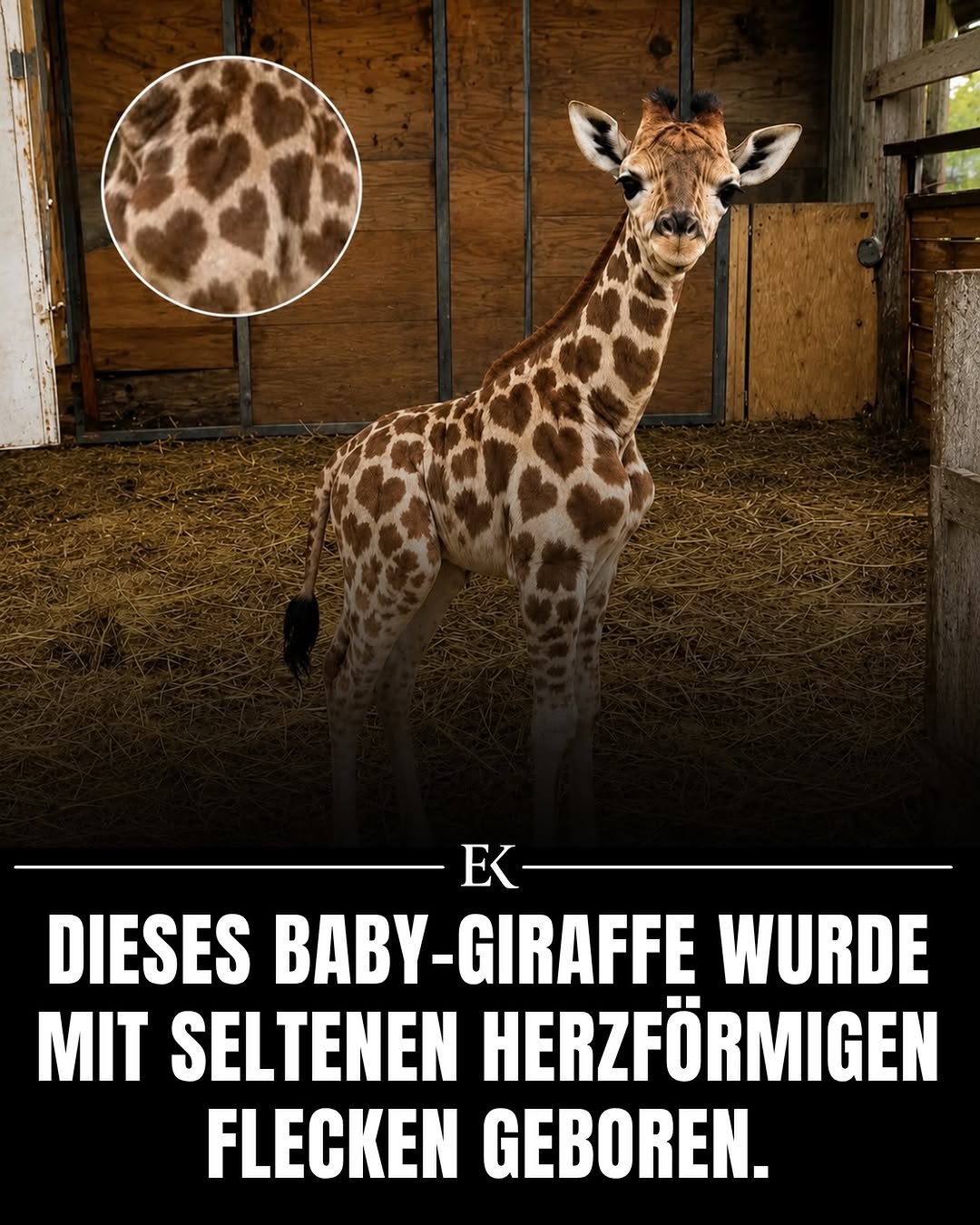 Manchmal erinnert uns die Natur daran, wie viel Schönheit noch auf dieser Welt existiert.

Diese Baby-Giraffe wurde mit seltenen herzförmigen Flecken geboren — als hätte die Natur selbst ein kleines Kunstwerk erschaffen. 🦒❤️

In einer Welt voller negativer Schlagzeilen sind es oft genau diese kleinen Momente, die Menschen wieder zum Lächeln bringen. 
Etwas so Seltenes. So Zufälliges. Und gleichzeitig so Perfektes.

Würdest du dieses Tier gerne einmal in echt sehen?

Teile den Beitrag mit jemandem, der Tiere liebt. 
Und folge uns für mehr Geschichten, die deinen Glauben an die Welt zurückbringen.

#tiere #giraffe #nature #wholesome #fakten